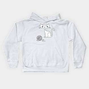 Cat. Yarn. Mischief. Kids Hoodie